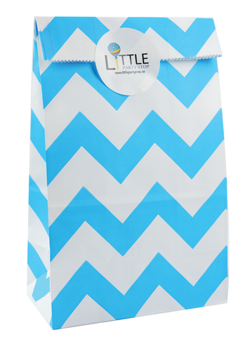 Blue Chevron Party Bag - Little Party Stop