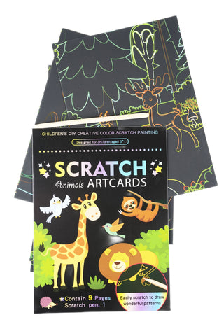 Animals Scratch Art Card - Little Party Stop