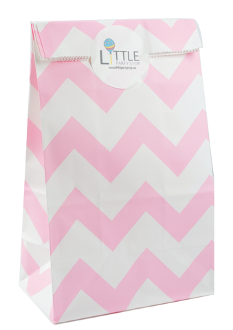 Pink Chevron Party Bag - Little Party Stop