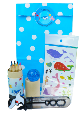 Paper Bag-Under The Sea Blue Spots - Little Party Stop