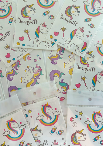 Unicorn Tattoo Sheet - Little Party Stop