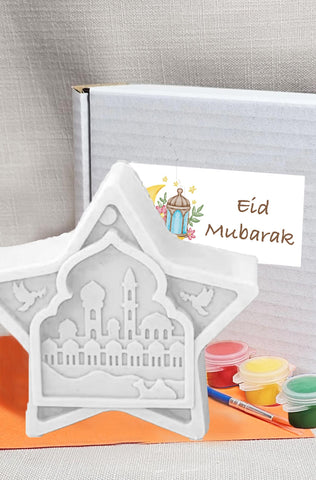 Eid Ceramic Painting Kit(Star with Mosque)