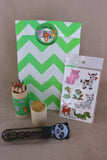Animal Green Chevron-Pre Filled Paper Party Bag