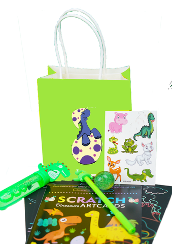 Dinosaur- Pre Filled Paper Handle Party Bag - Little Party Stop