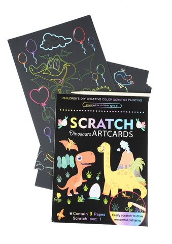 Dinosaur Scratch Art Card - Little Party Stop