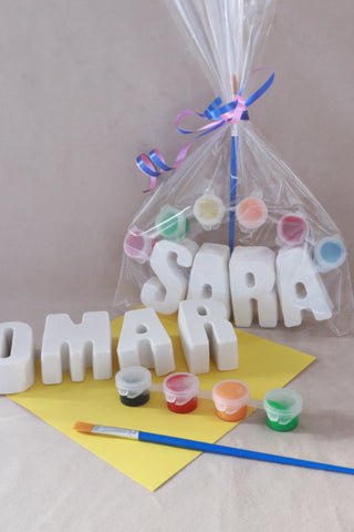 Letter Ceramic Painting Kit in Cello Bag