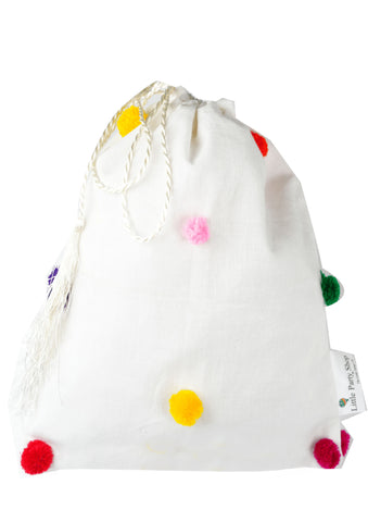 Pom Pom Fabric Party Bag - Little Party Stop