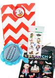 Pirate Red Chevron-Pre Filled Paper Party Bag - Little Party Stop