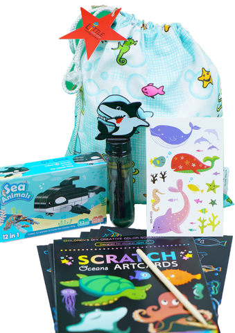 SeaLife- Pre Filled Printed Fabric Party Bag - Little Party Stop