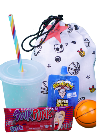 Sports- Pre Filled Printed Fabric Party Bag - Little Party Stop