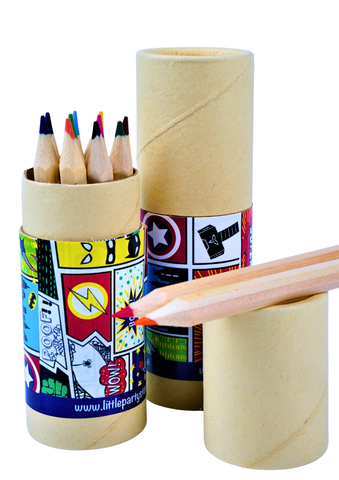 Superhero Tube of Pencils - Little Party Stop